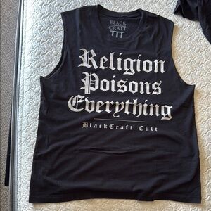 BlackCraft Cult Black Sleeveless Top - Religion Poisons Everything